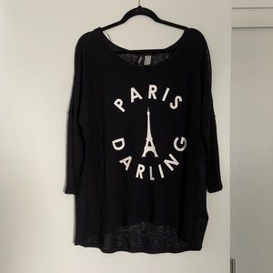 “Paris Darling” Graphic Light Sweater